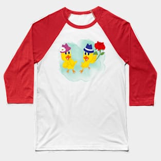 Ducklings in Love Baseball T-Shirt